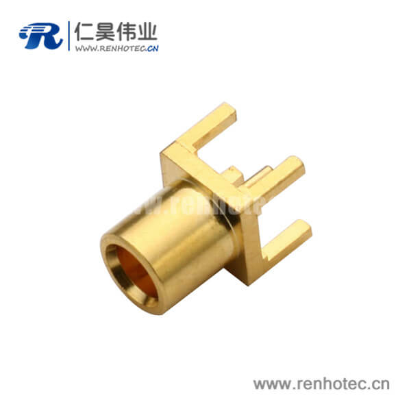 优质射频同轴连接器直插式镀金mcx面板安装母头