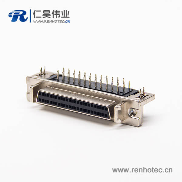 SCSI50p连接器弯式90度母头插PCB板 SCSI50p连接器弯式90度母头插PCB板