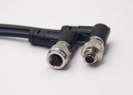 m9 尼农电缆防水接头90度4芯公转母注塑线