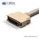 SCSI 连接器HPCN型白色塑胶壳双边线36芯公转公直式按键卡勾式连接线1米
