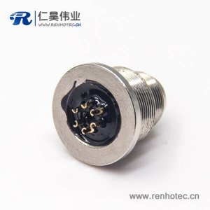 防水焊线式连接器M9公头直式焊线前锁穿墙