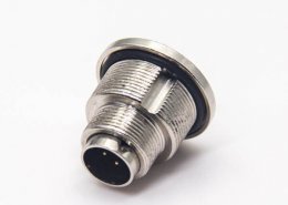 防水焊线式连接器M9公头直式焊线前锁穿墙