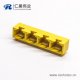 90度rj45网络模块化连接器黄色全塑外壳插板不带灯不带屏蔽