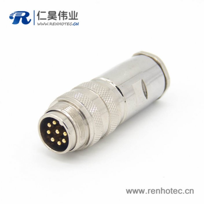 对接插头 M16 8芯直式公头接线连接器