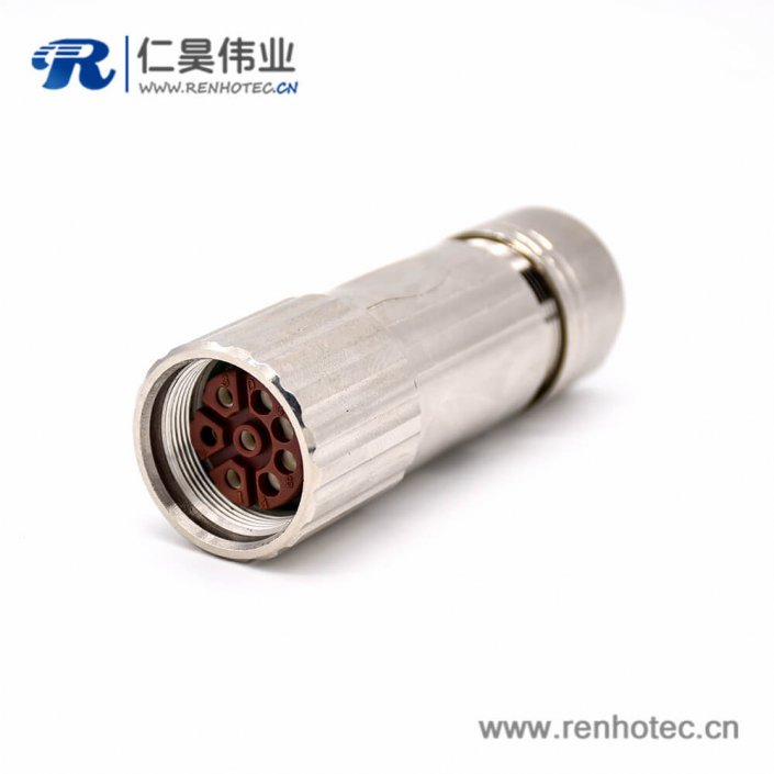 插座8芯 M40系列 直式工业母头接线连接器