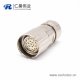 直式电缆插头 M623 17芯接线母头防工业连接器