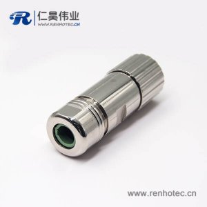 编码器m23连接器8芯电缆插头直式母头传感器连接器