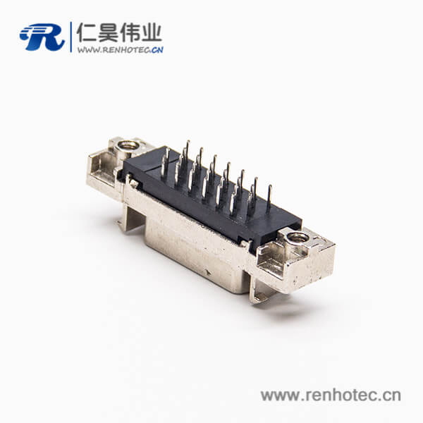 SCSI连接器26pin直式母头穿孔式接PCB板 SCSI连接器26pin直式母头穿孔式接PCB板