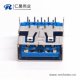 USB 3.0AF短体蓝胶H5.7 L13.790度PA9T