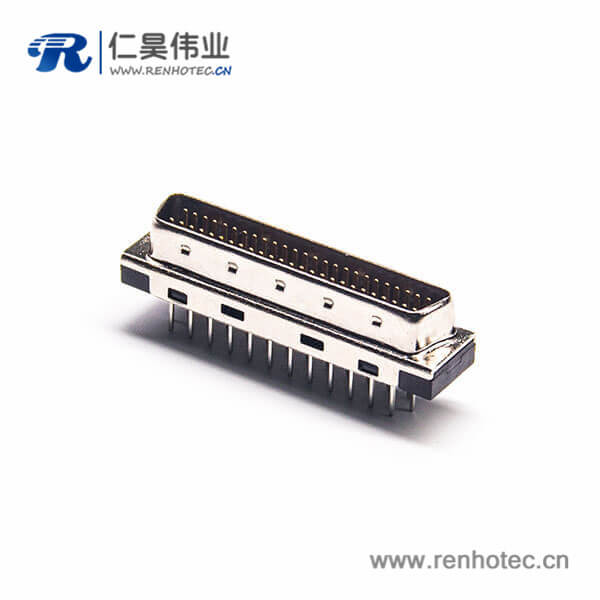 SCSI直插连接器HPDB型50芯公头插孔式PCB板安装 SCSI直插连接器HPDB型50芯公头插孔式PCB板安装
