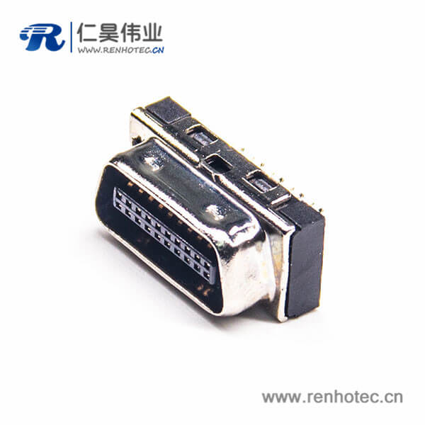 SCSI20针接口HPCN公头直式夹板式插头连接器