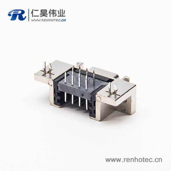 scsi母座连接器14pin弯式90度插板式带鱼叉脚接PCB板 scsi母座连接器14pin弯式90度插板式带鱼叉脚接PCB板