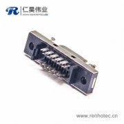 SCSI板对板连接器HPCN直式14芯刺破式面板安装母头插座