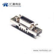 SCSI板对板连接器HPCN直式14芯刺破式面板安装母头插座