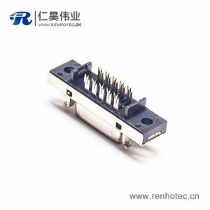 SCSI板对板连接器HPCN直式14芯刺破式面板安装母头插座