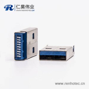usb3.0公头type a直式SMT沉板式接PCB板