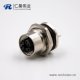 M12x扣直式8芯板端插座母头接PCB板传感器连接器