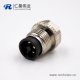 T型M12组装接头4芯公头直式不带屏蔽接线焊线式传感器连接器