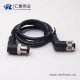 m12电缆弯母头A编码1M AWG223芯不带屏蔽工业防水连接器