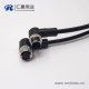 m12电缆弯母头A编码1M AWG223芯不带屏蔽工业防水连接器