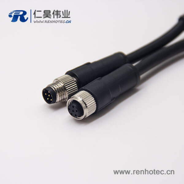 m12 5芯电缆公转母不带屏蔽直式A型1M AWG22 m12 5芯电缆公转母不带屏蔽直式A型1M AWG22