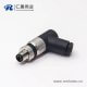 m8公头弯式4pin插座塑胶外壳组装式锁接式航空连接器
