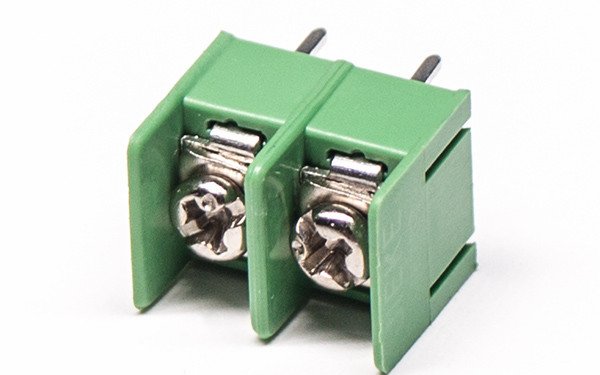 栅栏式插PCB板端子2芯绿色连接器