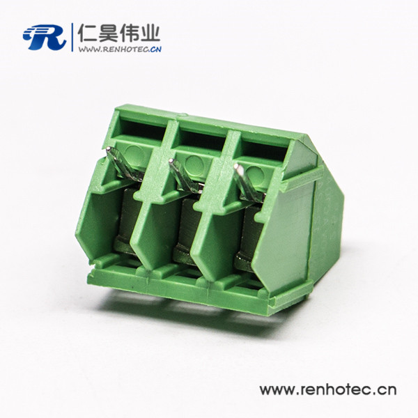 2芯直式绿色接线端子PCB螺钉式端子连接器