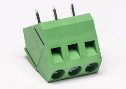 2芯直式绿色接线端子PCB螺钉式端子连接器