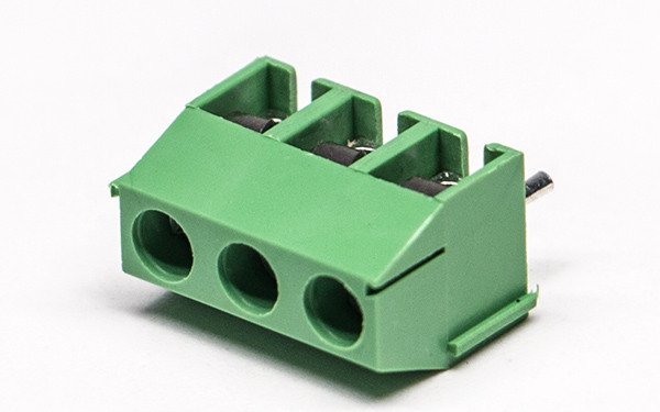 3芯穿孔式绿色端子座螺钉式插PCB板