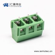 螺钉直式端子穿孔式3芯绿色插PCB板端子接接线