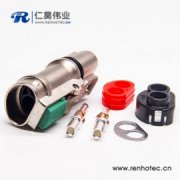 插头金属带屏蔽2芯35A高压互锁连接器