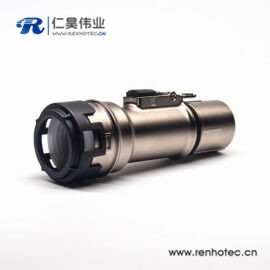 新能源金属带屏蔽插头高压互锁连接器单芯8mm电流200A直式