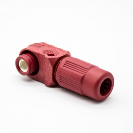 单芯防水红色14mm接线连接器400A弯式插头塑料IP67