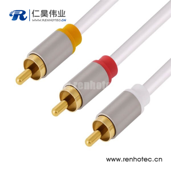 数字同轴音频线铜壳3RCA连接线1.5M 数字同轴音频线铜壳3RCA连接线1.5M