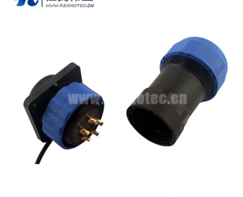 航空插头IP68 SP系列防水12芯圆形连接器