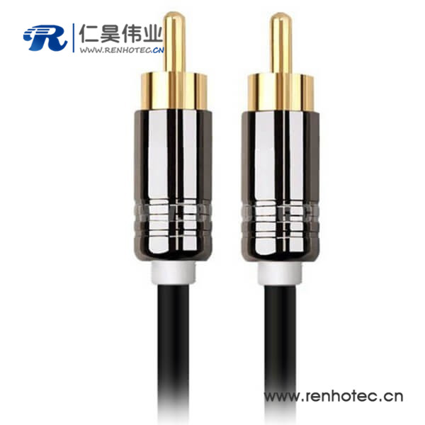 莲花公头连接线RCA1对1数字同轴音频线 莲花公头连接线RCA1对1数字同轴音频线