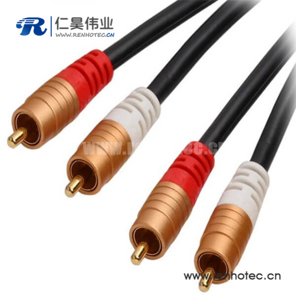 铝合金音频线 2RCA转2RCA连接线 铝合金音频线 2RCA转2RCA连接线