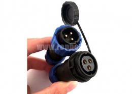 防水接头SP21-3芯 对接式塑料防水户外连接器