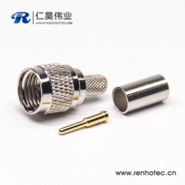 迷你uhf连接器直式公头接线压接接线