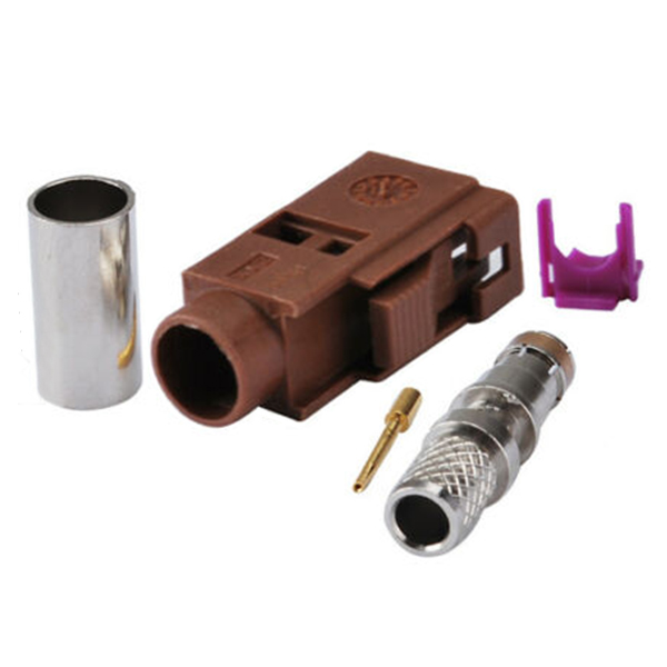Fakra产品F型母头压接焊接接线RG58 LMR-195 RG400 RG142连接器