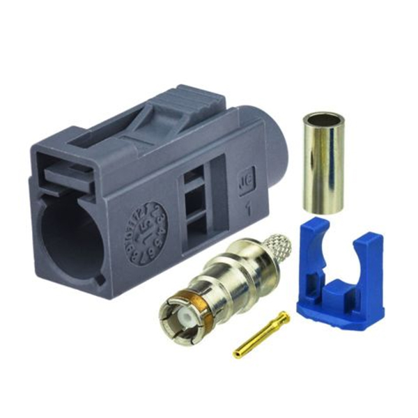 Fakra G连接器母头灰色压接焊接连接器用于RG316 RG174