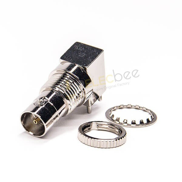 Mini BNC连接器母头母针弯式90度插板