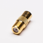 TV公转F母转接头直式镀金连接器