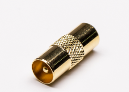 TV公转公直式转接头镀金同轴连接器