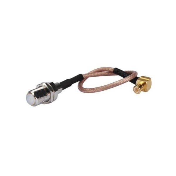 75-ohm-mcx-cable-right-angle-to-f-female-rg316-10cm F头线厂商专供RG316组装线束接MCX公头转F母头