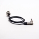 BNC转3.5mm线75ohm BNC直式公头转纽崔克90度3.5mm接头接RG174线40CM