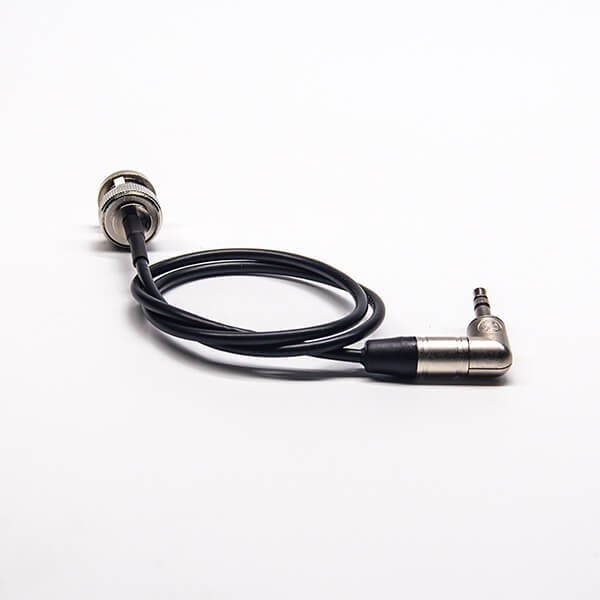 bnc-straight-to-35mm-cable-assembly-75ohm-bnc-male-to-right-angle-nutirk-35mm-with-rg174-cable-40cm(2) BNC转3.5mm线75ohm BNC直式公头转纽崔克90度3.5mm接头接RG174线40CM