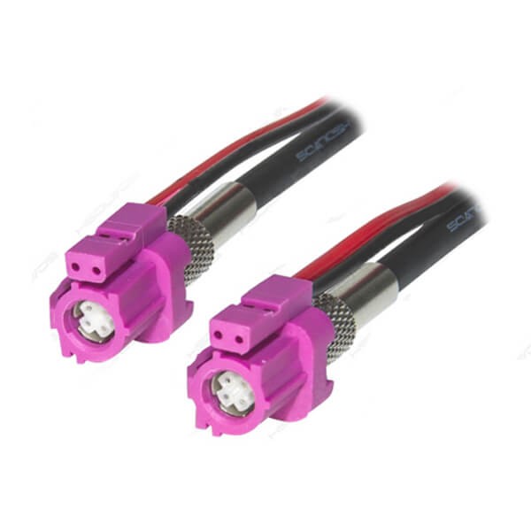 lvds-cable-extension-1m-with-6pin-h-code-female-to-female-fakra-hsd-connector 汽车LVDS接口HSD连接器生产厂家特供6芯H型母转母线1米