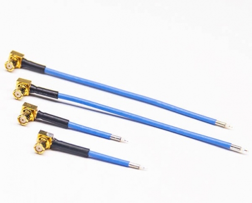RF线压接SMP弯母头半刚性组装线束